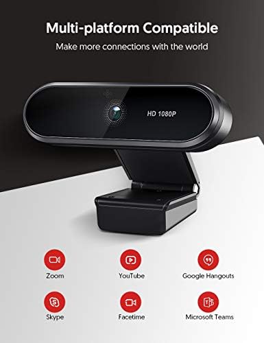 1080P Webcam with Microphone and Privacy Cover, 90° Web Camera, USB Webcam for Video Calling/Recording/Conference, Zoom/Skype/YouTube, Laptop/Desktop - Image 6